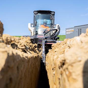 McElroy Excavation trenching at new construction site.